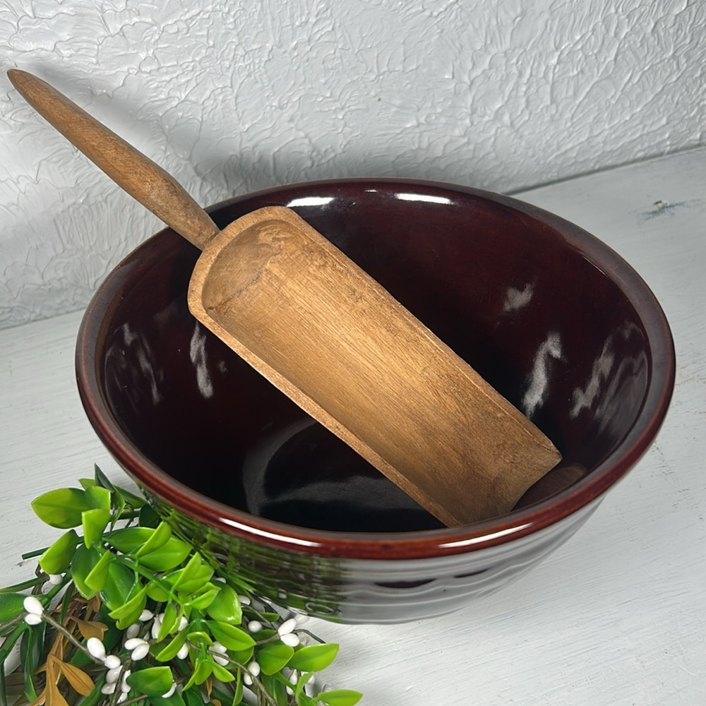 Marcrest Daisy Dot VTG Brown Bowl Serving Mixing Farmhouse Kitchen Decor - Picture 8 of 10